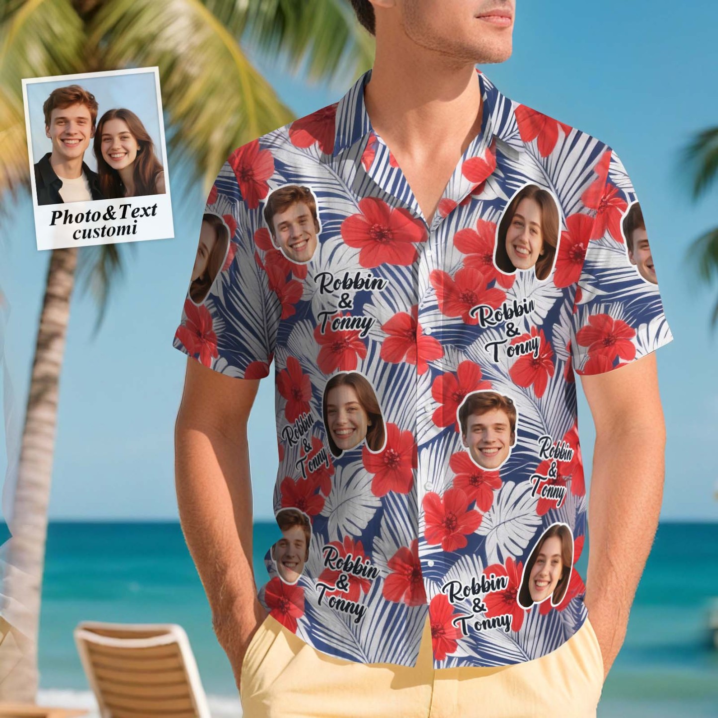 Custom Hawaiian Shirts Two Face Shirt Aloha Lush Tropical Foliage Men Hawaiian Shirt Gift for Summer Vibe Holiday - MyPhotoSocksAu