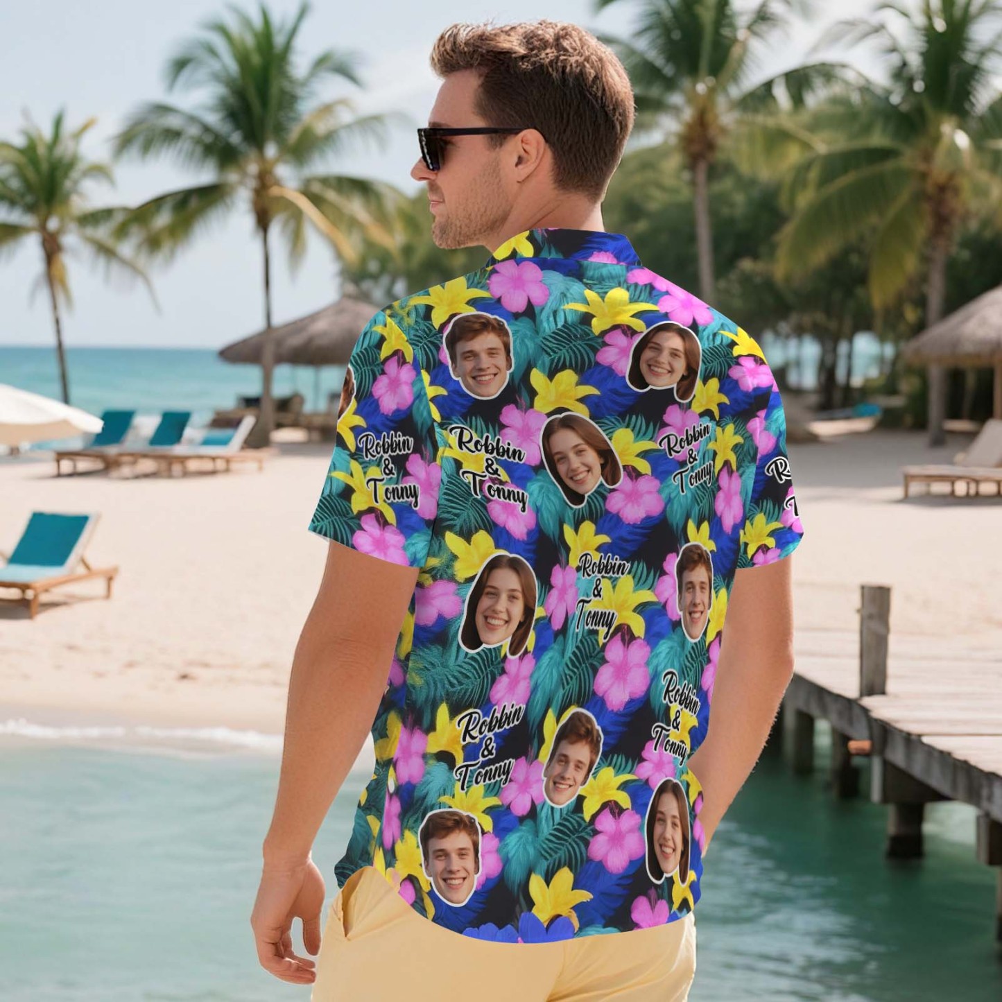 Custom Hawaiian Shirts Two Face Shirt Aloha Lush Tropical Foliage Men Hawaiian Shirt Gift for Summer Vibe Holiday - MyPhotoSocksAu