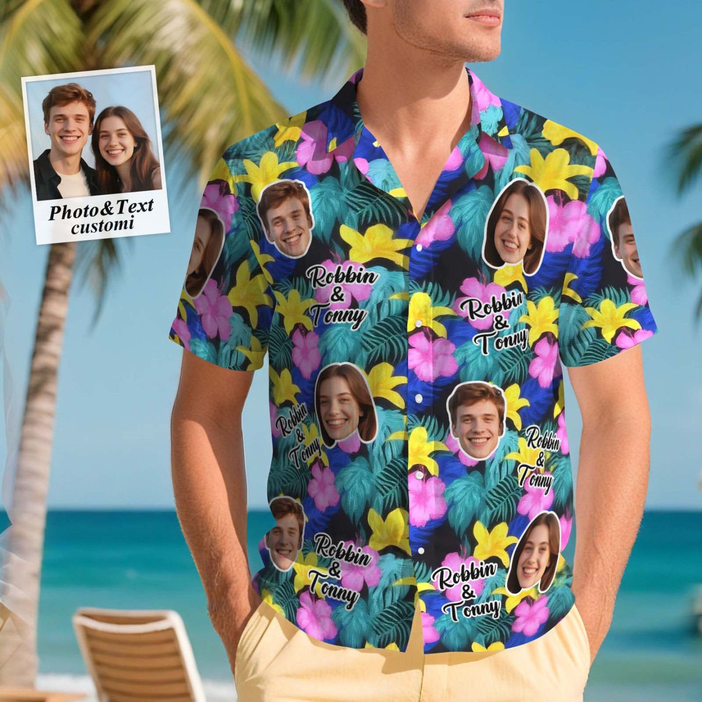 Custom Hawaiian Shirts Two Face Shirt Aloha Lush Tropical Foliage Men Hawaiian Shirt Gift for Summer Vibe Holiday - MyPhotoSocksAu