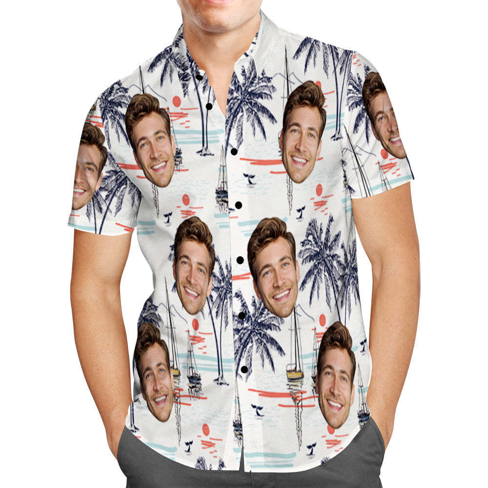 Custom Dog Face Hawaiian Shirt Custom Tropical Shirt Personalized Hawaiian Shirt - My Photo Socks AU