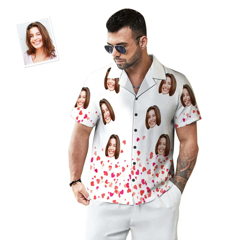 Custom Face Men's Hawaiian Shirt I'm Yours No Refunds Hawaiian Shirt Valentine's Day Gifts - My Photo Socks AU