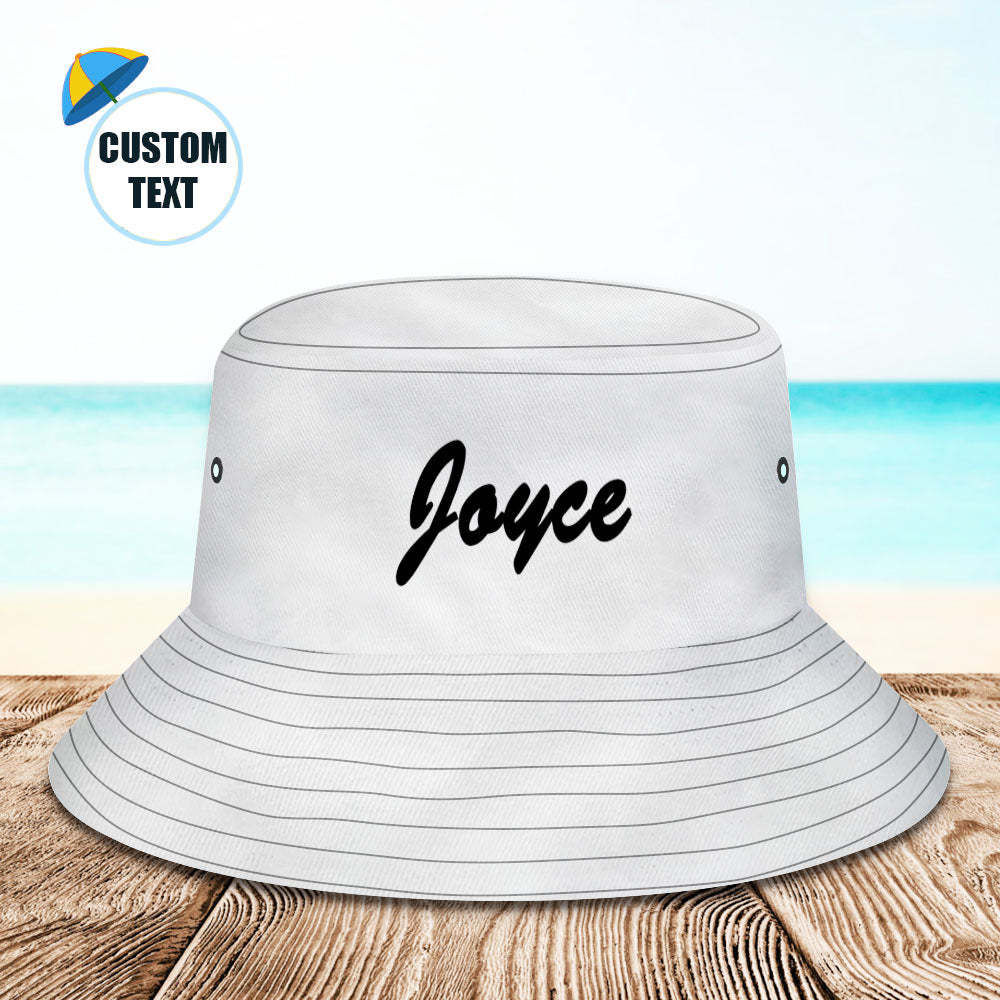 Custom Bucket Hat Unisex Bucket Hat with Text Personalize Wide Brim Ou
