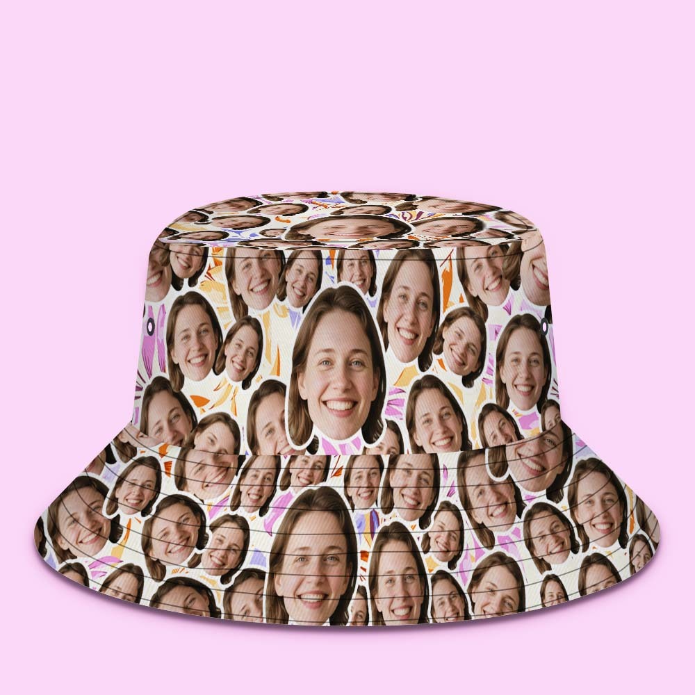 Custom Face Bucket Hat Unisex Face Mash Personalized Outdoor Summer Hats Gift - MyPhotoSocksAu