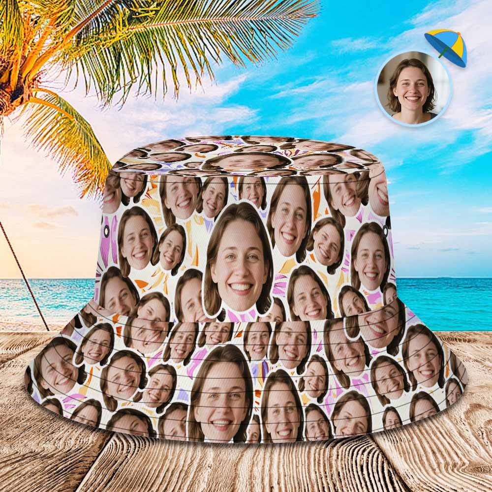 Custom Face Bucket Hat Unisex Face Mash Personalized Outdoor Summer Hats Gift - MyPhotoSocksAu