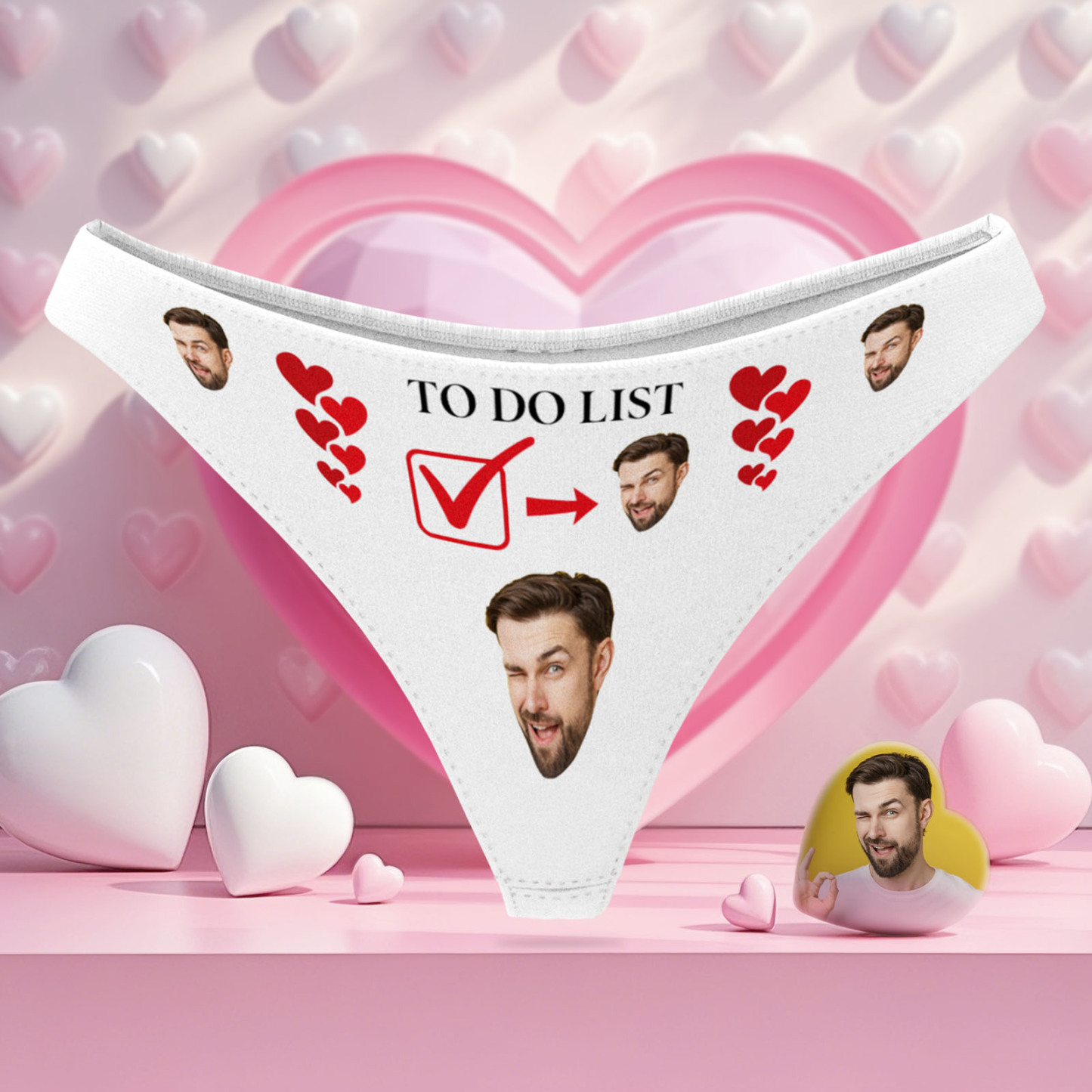Personalize Face Thong Todolist Custom Thong Gift for Her Valentine's Gift - MyPhotoSocksAu
