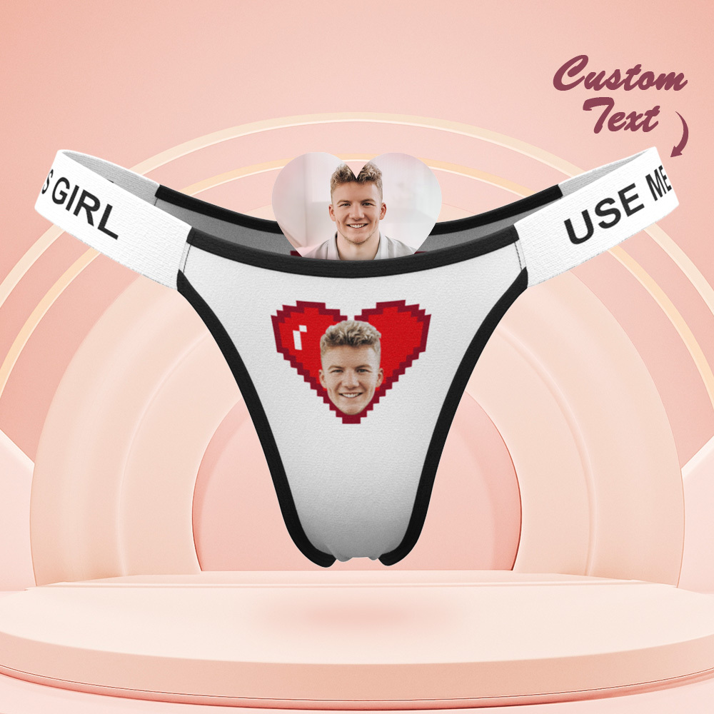 Valentine's Gift Custom Face Panties Makes Me Wet Personalized Waistband Engraved Thong Gift for Her - MyPhotoSocksAu