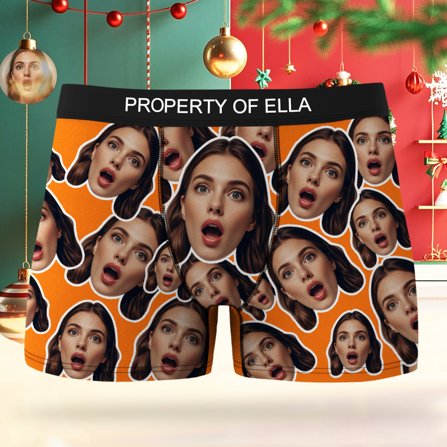 Valentine's Day Gifts Custom Mash Face Boxer Shorts Men's Face Underwear Funny Lovers Boxer Valentine's Gift