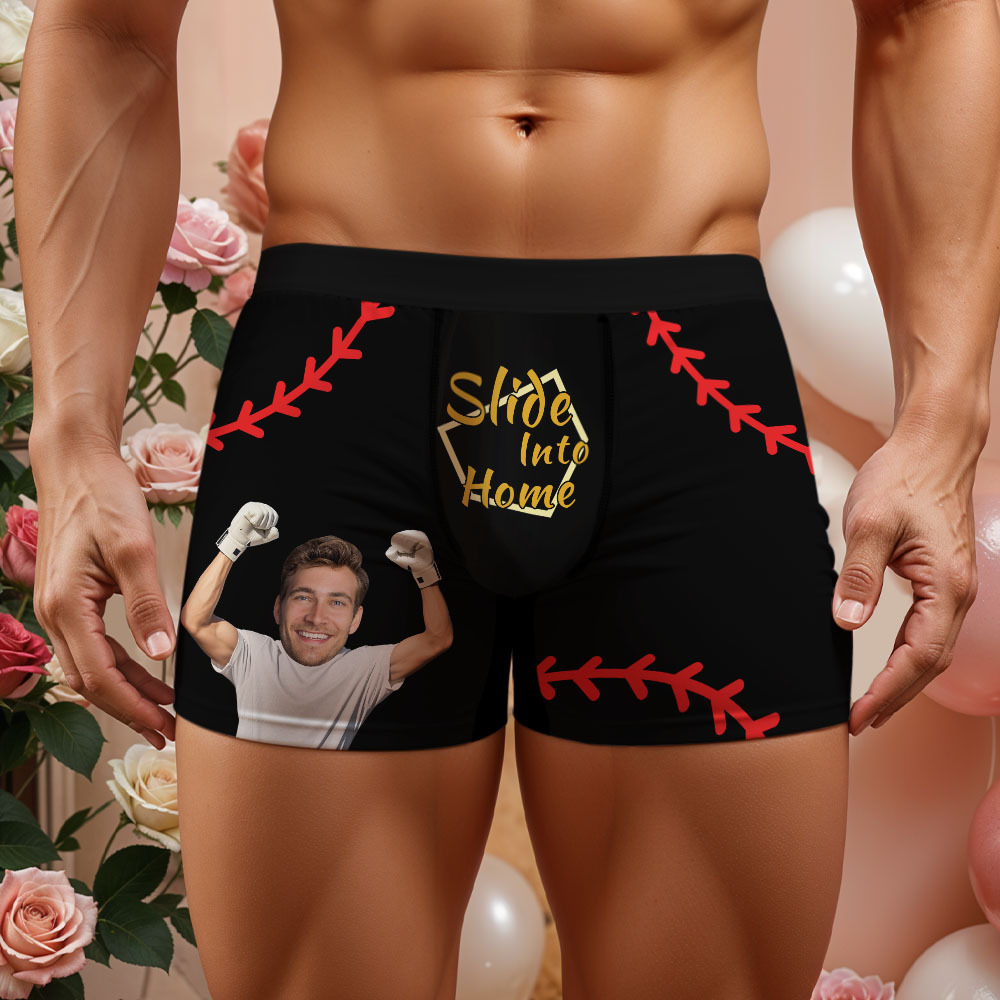 Custom Face Men's Boxer In Fingerprint Recognition Underwear Gifts for Husband Boxer - MyPhotoSocksAu
