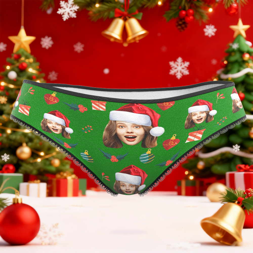 Custom Photo Name Panties Funny Underwear Briefs Personalized Photo Gifts For Christmas Women's Briefs - MyPhotoSocksAu