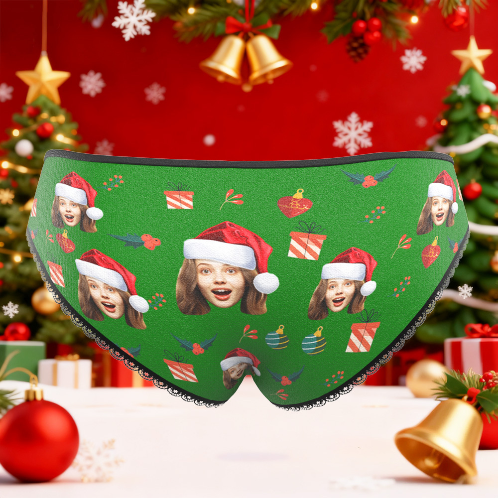 Custom Photo Name Panties Funny Underwear Briefs Personalized Photo Gifts For Christmas Women's Briefs - MyPhotoSocksAu