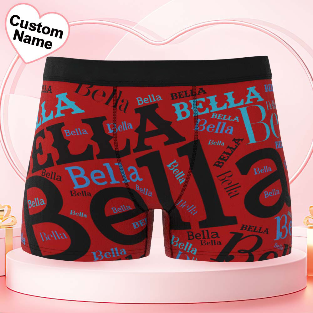 Custom Name Men's Underwear Fashion Style Personalized Men's Boxer Briefs - MyPhotoSocksAu