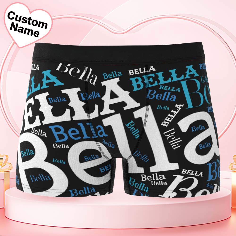 Custom Name Men's Underwear Fashion Style Personalized Men's Boxer Briefs - MyPhotoSocksAu