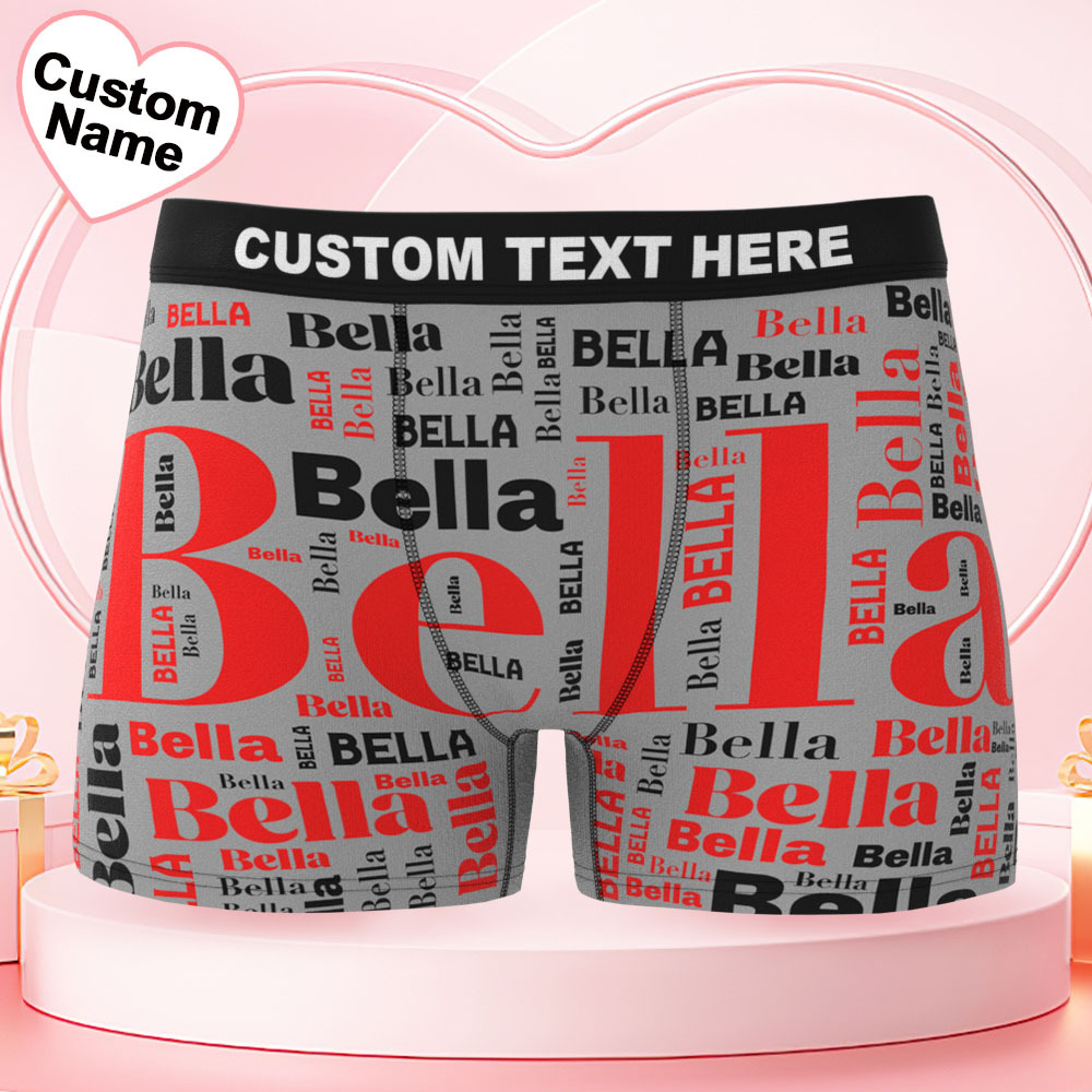 Men's Underwear Custom Name Men's Boxer Briefs Personalized Boxers - MyPhotoSocksAu