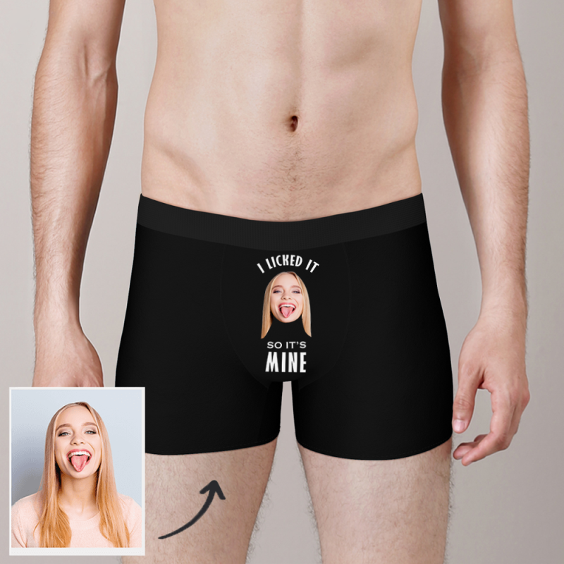 Personalised Underwear For Him Licked It So It s Mine Funny Gifts