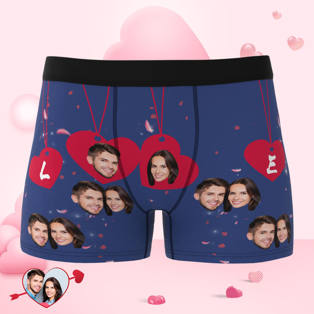 Custom Face Love Boxer Personalized Valentine's Day Gifts - My Photo Socks AU