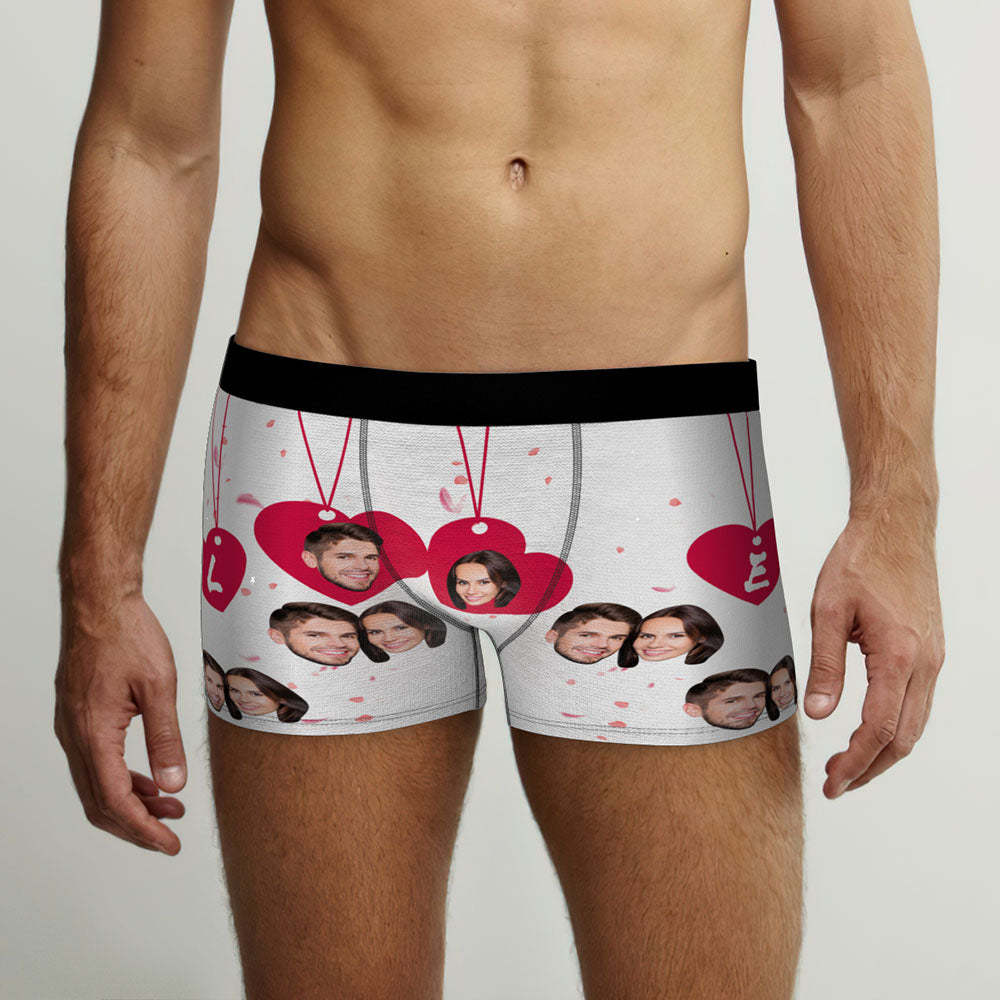 Custom Face Love Boxer Personalized Valentine's Day Gifts - My Photo Socks AU