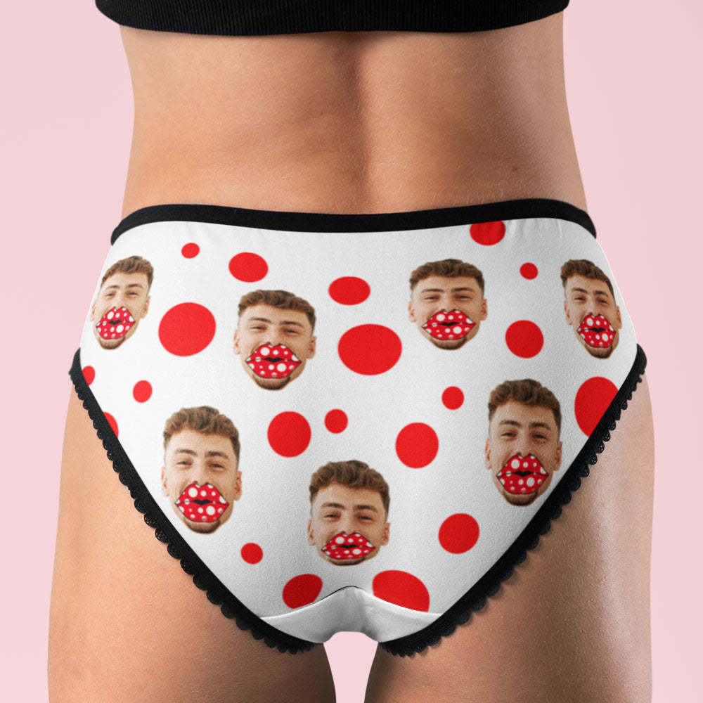 Custom Face Boxers Personalized Funny Lips Valentine's Day Gift For Her - My Photo Socks AU