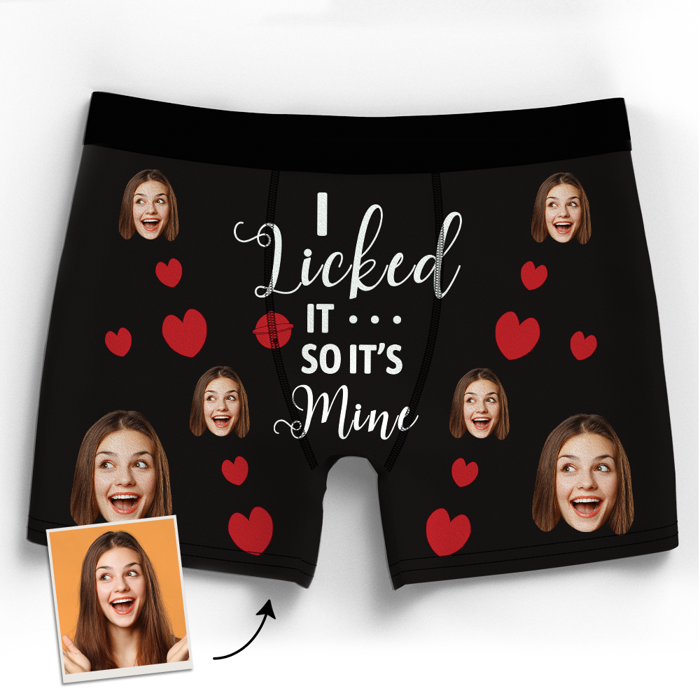 Custom Face Boxer Shorts - I Licked It