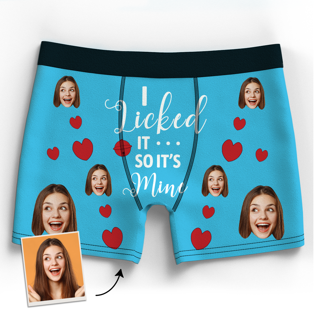 Custom Face Boxer Shorts - I Licked It