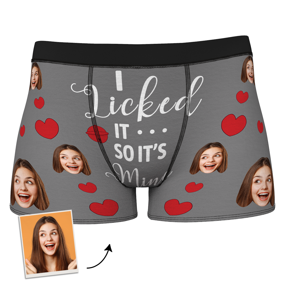 Custom Face Boxer Shorts - I Licked It