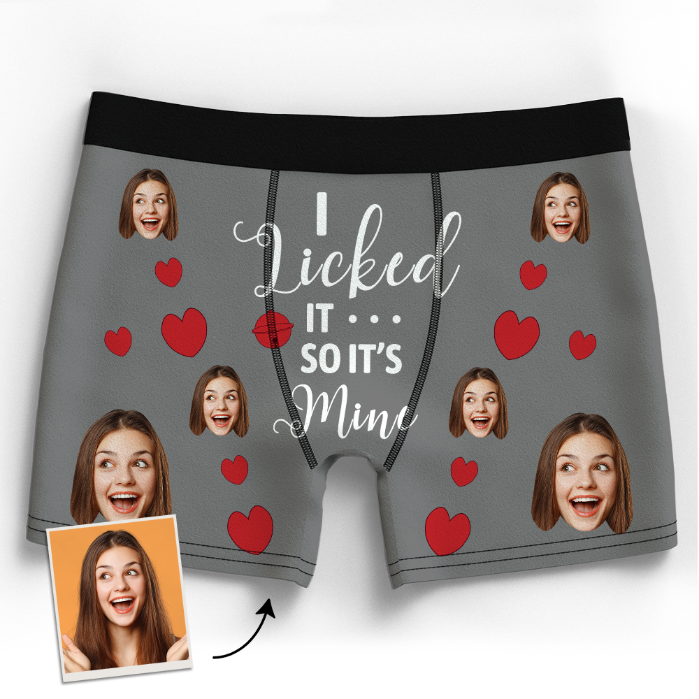 Custom Face Boxer Shorts - I Licked It