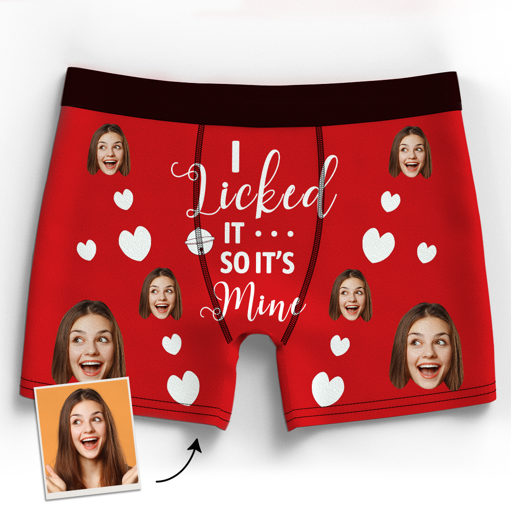 Custom Face Boxer Shorts - I Licked It