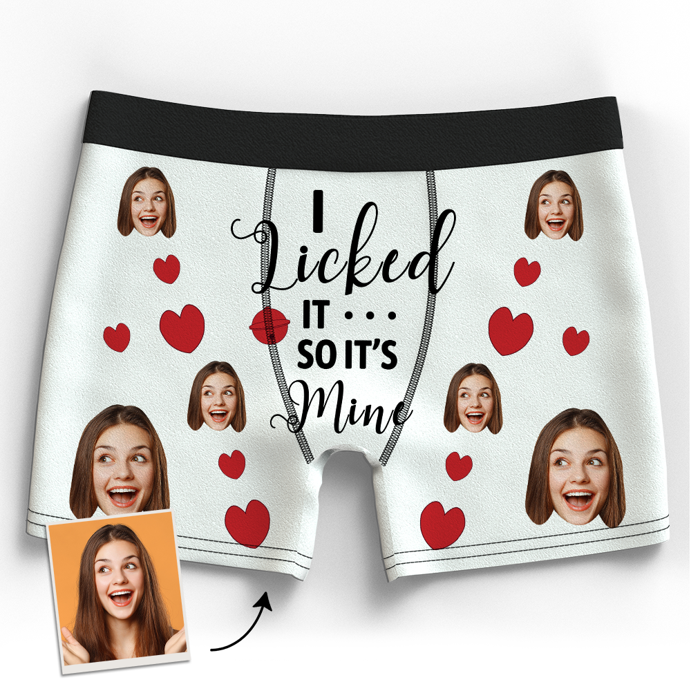 Custom Face Boxer Shorts - I Licked It