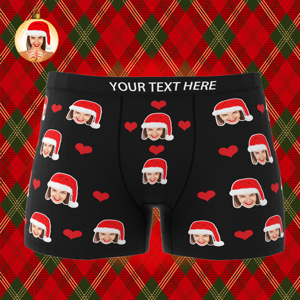 Custom Face Boxer Shorts Men's Face Underwear 3D Online Preview Heart