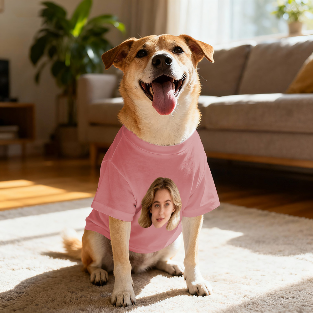 Custom Photo T-Shirt Set Dog and Owner Matching Shirts Personalized Pet Lover Gift - MyPhotoSocksAu