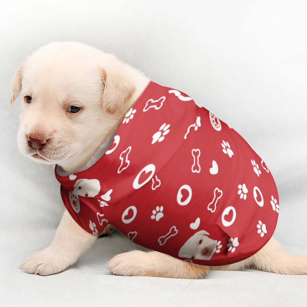 Custom Face Full Print Pet Sweater Personalized Paw Print Bone Pet Clothes - My Photo Socks AU