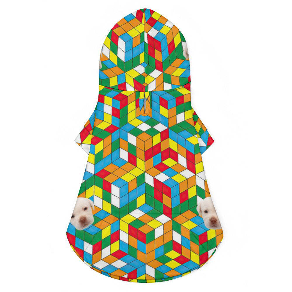 Custom Face Full Print Pet Sweater Color Block Stitching Pet Clothes - My Photo Socks AU