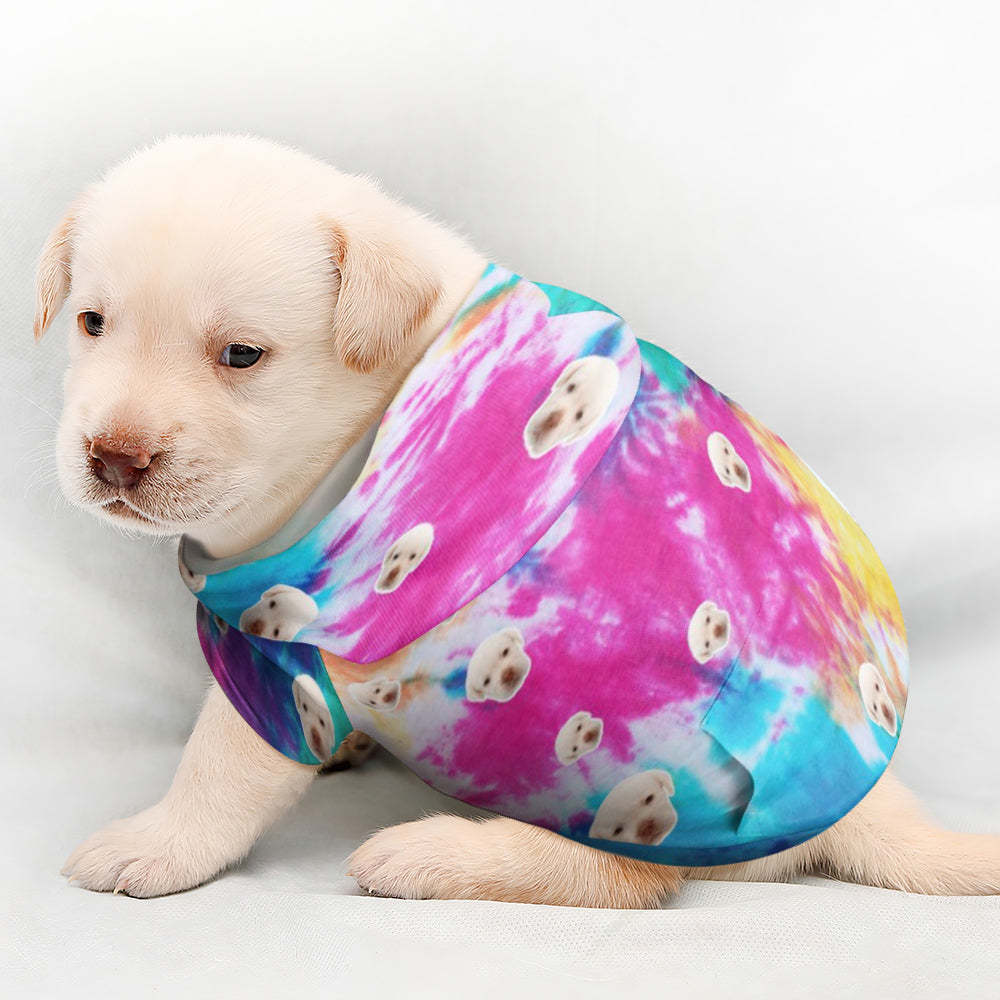 Custom Face Full Print Pet Sweater Tie Dye Pet Clothes - My Photo Socks AU
