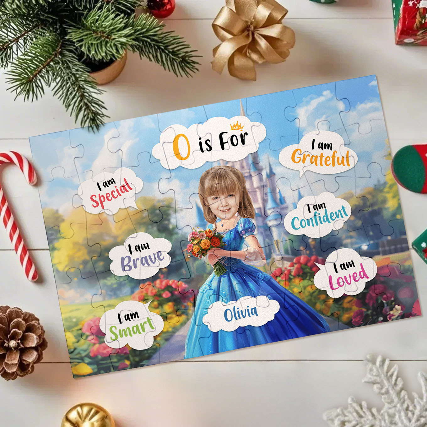Princess Blue Dress - Board Game For Daughters, Kids - Personalized Photo Jigsaw Puzzle