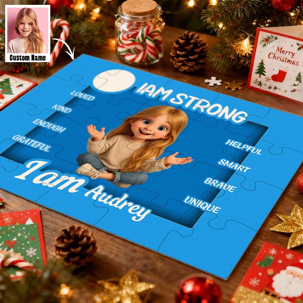 Jigsaw Puzzle Personalized - HAPPY BIRTHDAY Christmas Gift For Grandkid - Gift for Kids - Trendy New 2025 - Personalized Puzzle - MyPhotoSocksAu
