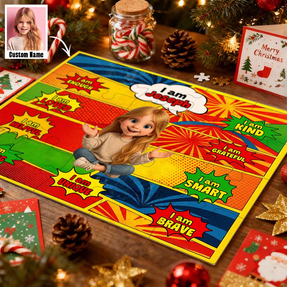 Custom Jigsaw Puzzle- HAPPY BIRTHDAY Christmas Gift For Grandkid - Gift for Kids - Trendy New- Personalized Puzzle