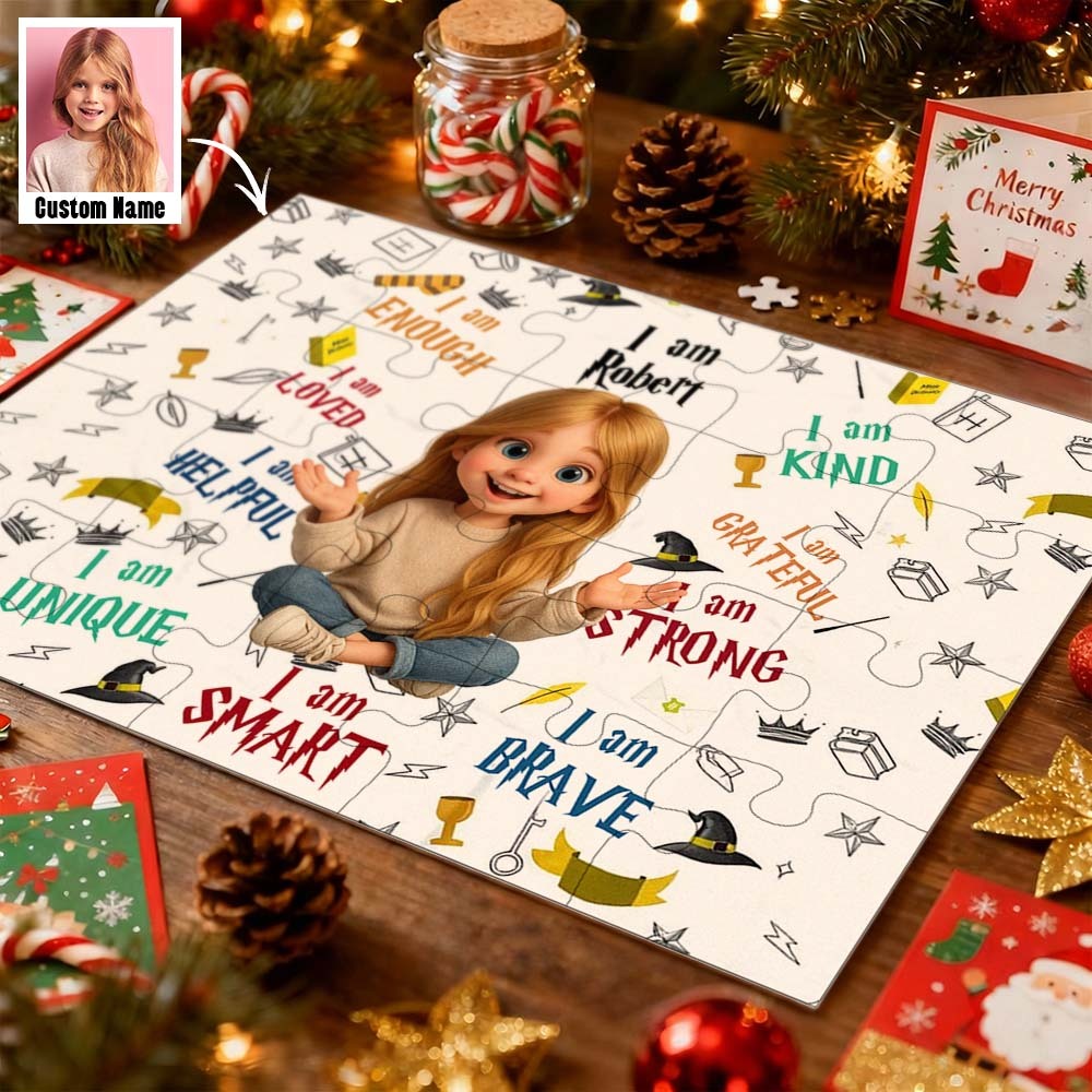 Personalized Jigsaw Puzzle- HAPPY BIRTHDAY Christmas Gift For Grandkid - Gift for Kids - Trendy New - MyPhotoSocksAu
