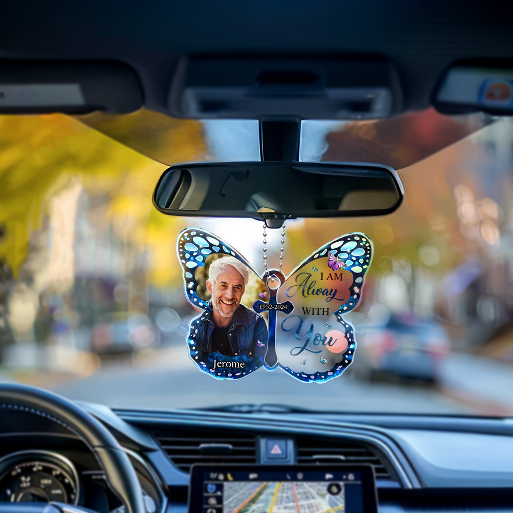 Personalized Photo and Text Memorial Christmas Ornament I Am Always With You - MyPhotoSocksAu