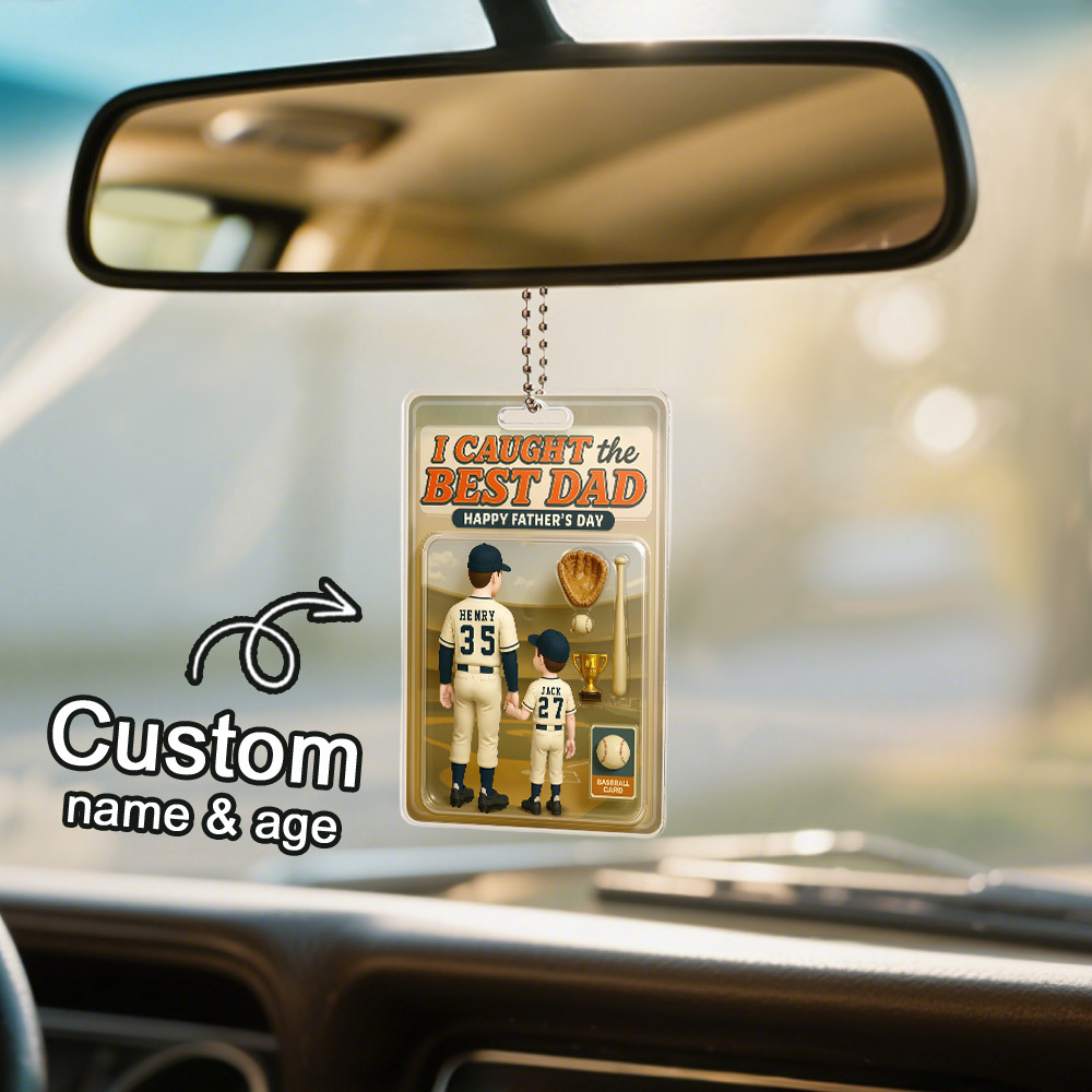 Custom 3D Effect Action Figure Pack Packaging Toy Box Style Art Gift Personalized Acrylic Car Hanger Gift - MyPhotoSocksAu