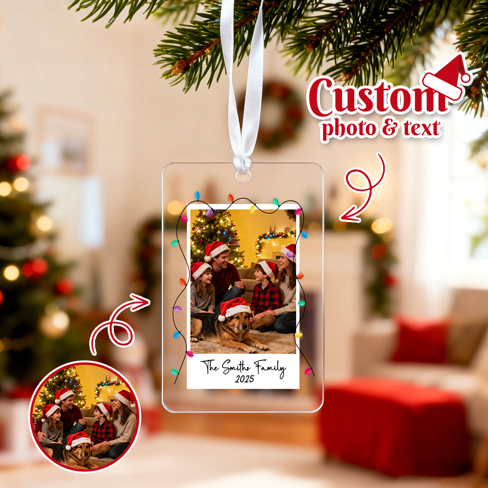 Photo Car Ornament Christmas Gifts Car Ornament Personalized Gifts for Him Custom Couple Ornament - MyPhotoSocksAu