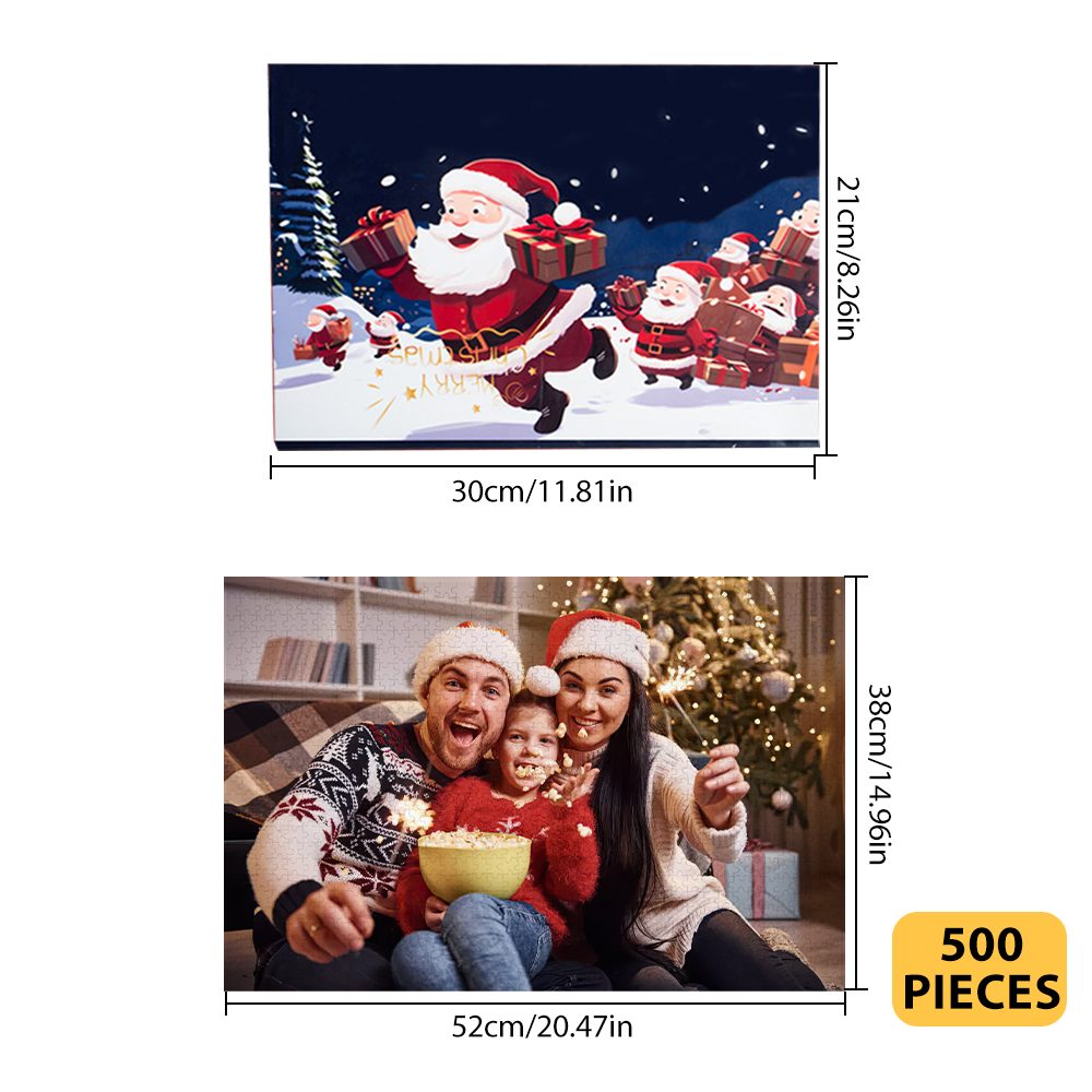 Custom Photo Advent Calendar Christmas Jigsaw Puzzle Christmas Countdown Puzzle Toy - MyPhotoSocksAu