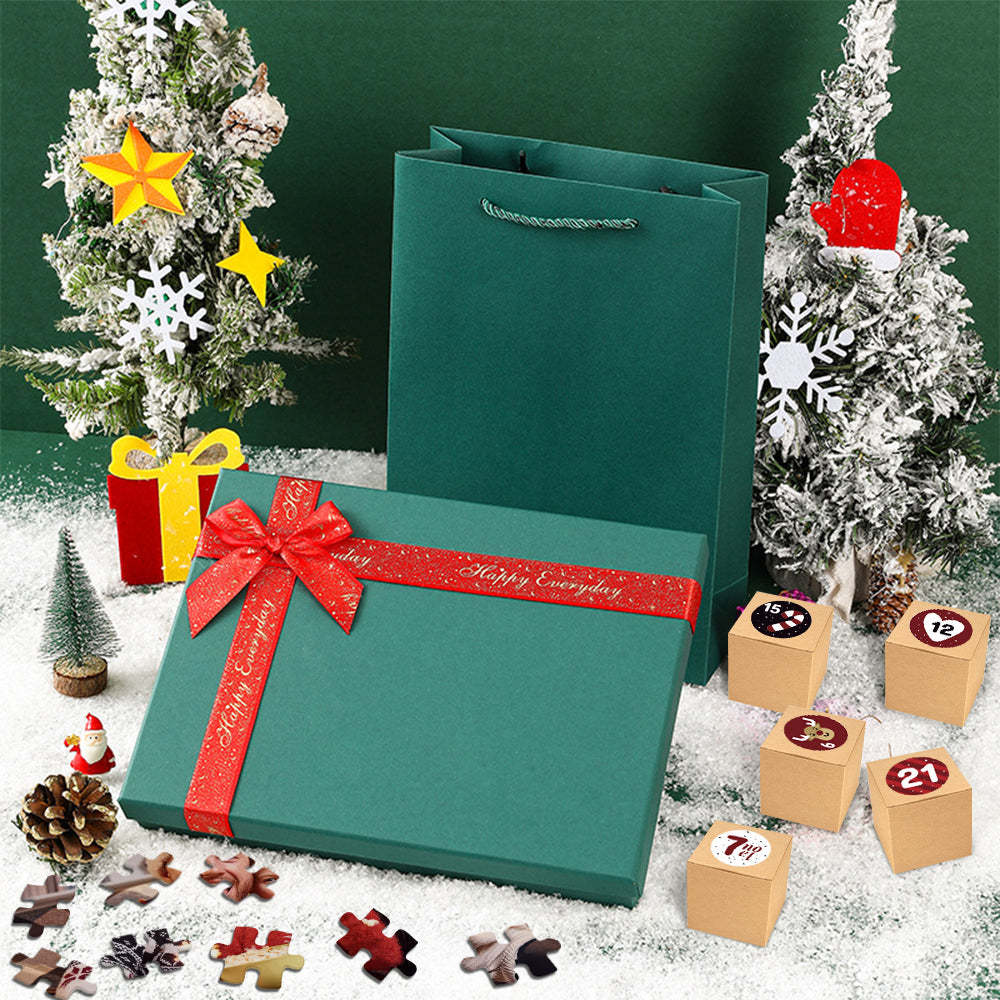 Custom Photo Advent Calendar Christmas Jigsaw Puzzle Christmas Countdown Puzzle Toy - MyPhotoSocksAu