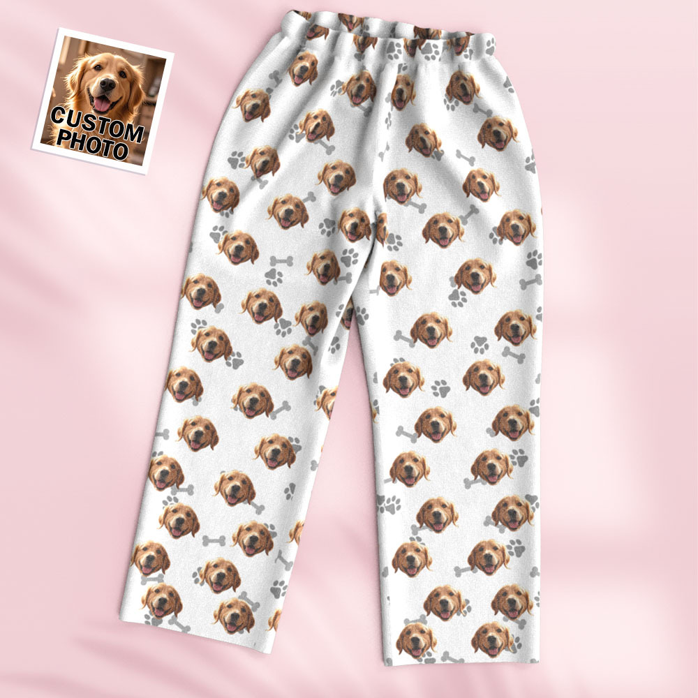 Custom Face Long Sleeve Pajamas Sleepwear Set Personalized Photo Bone Pajamas - MyPhotoSocksAu
