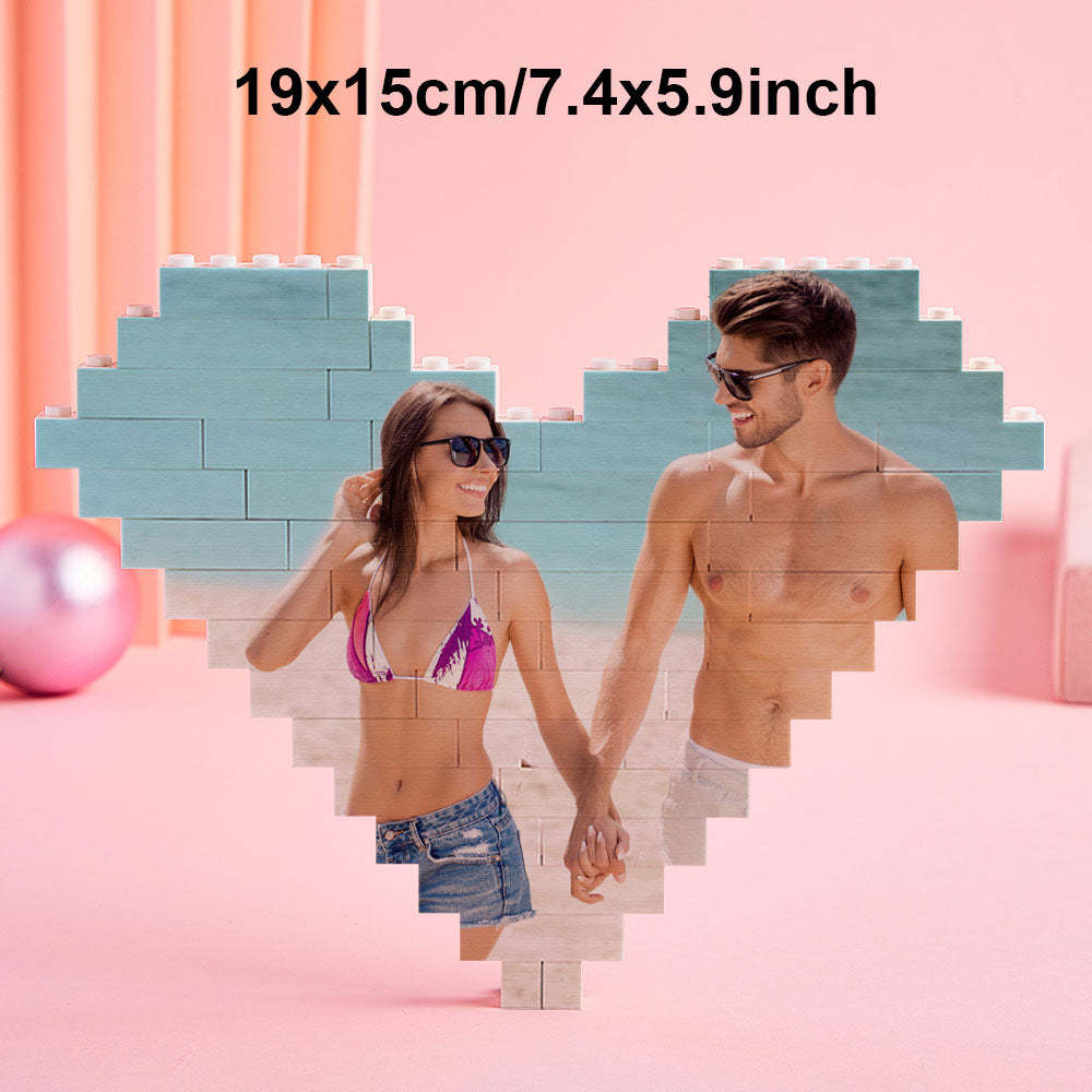 Custom Block Puzzle Personalized Photo Building Brick Multiple Shapes and Sizes Gift for Lover - SantaSocks