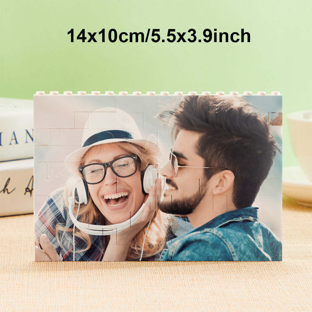 Custom Block Puzzle Personalized Photo Building Brick Multiple Shapes and Sizes Gift for Lover - SantaSocks