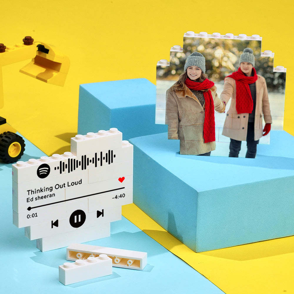 Custom Building Block Puzzle Personalized Photo Brick Octagon Shape for Family - SantaSocks