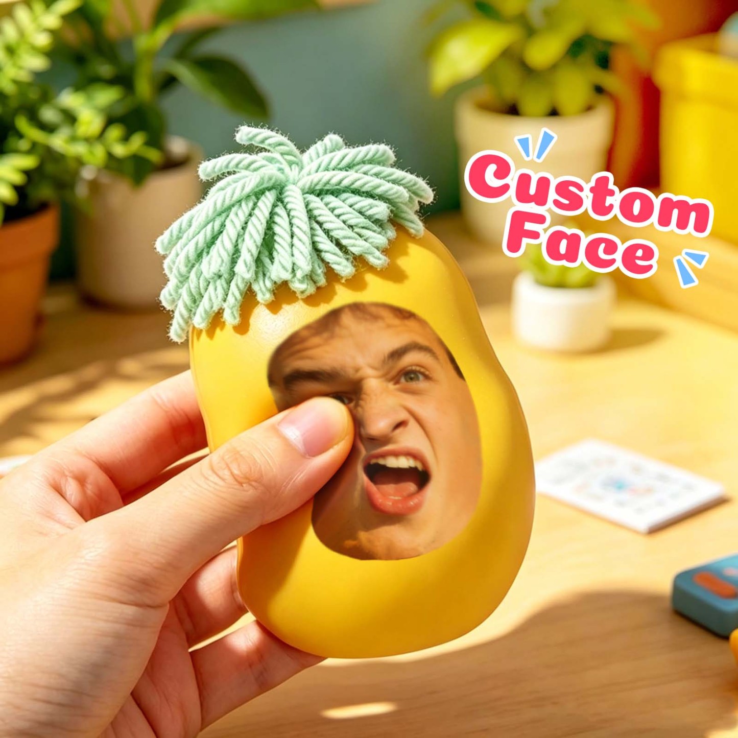 Custom Face Squishy Toy – Turn Your Photo Into a Funny Stress Relief Doll - MyPhotoSocksAu