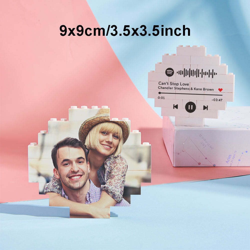 Custom Block Puzzle Personalized Photo Building Brick Multiple Shapes and Sizes Gift for Lover - SantaSocks