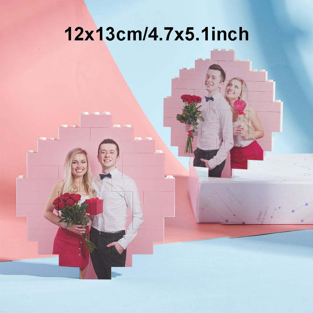 Custom Block Puzzle Personalized Photo Building Brick Multiple Shapes and Sizes Gift for Lover - SantaSocks