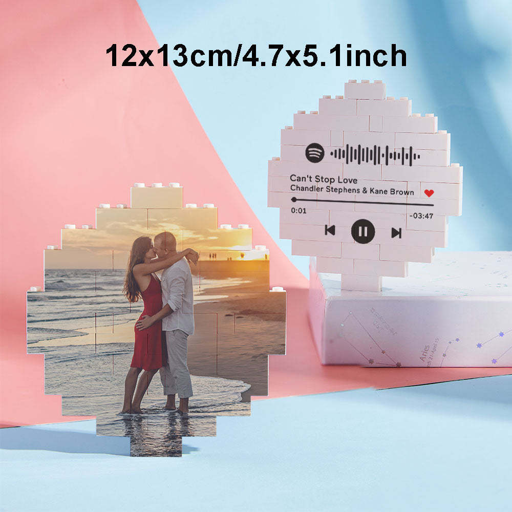 Custom Block Puzzle Personalized Photo Building Brick Multiple Shapes and Sizes Gift for Lover - SantaSocks