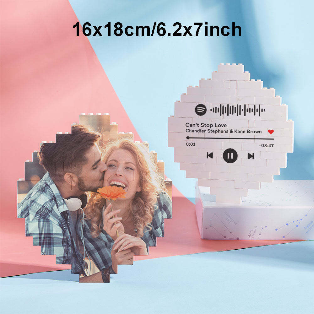 Custom Block Puzzle Personalized Photo Building Brick Multiple Shapes and Sizes Gift for Lover - SantaSocks